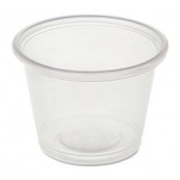 Empress 1.0 Ounce Clear Plastic Souffle Portion Cup - 50 cups per pack, 50 packs per case